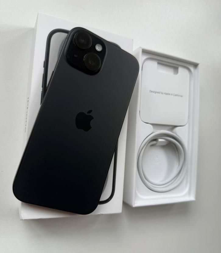 iPhone 15 128GB Zwart | Licht gebruikt | Batt 88% | Garantie, Telecommunicatie, Mobiele telefoons | Apple iPhone, Gebruikt, 128 GB