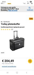 Trolley pilotenkoffer, Computers en Software, Ophalen of Verzenden, 17 inch of meer, Zo goed als nieuw, Trolleytas