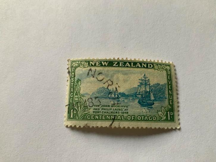 Nieuw Zeeland 1848 Centennial Otago, Postzegels en Munten, Postzegels | Oceanië, Gestempeld, Ophalen of Verzenden