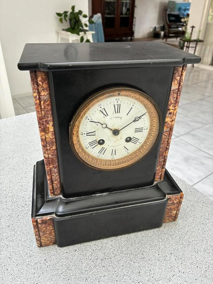 Antieke marmeren pendule, Antiek en Kunst, Antiek | Klokken, Ophalen of Verzenden