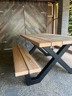 Douglas Picknickbank met stalen frame, Ophalen of Verzenden, Nieuw, Hout