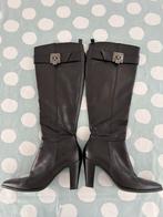 Toscanini zwarte leren laars, maat 37, met rits en hak, Ophalen, Zo goed als nieuw, Zwart, Hoge laarzen