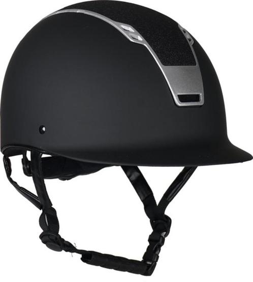 Horka Veilighiedshelm Sparrow zwart/zilver 59-61, Dieren en Toebehoren, Paardrijkleding, Nieuw, Cap, Ophalen of Verzenden