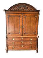 Antiek Drents kabinet | Ongerestaureerd & Authentiek | 255cm, Antiek en Kunst, Ophalen