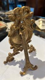 Oude messing horlogestandaard houder engelen rood fluweel, Overige merken, Overige materialen, Zakhorloge, De Doofpot