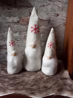 Kerst Gnomen kerstkabouters 3 stuks wit‍, Ophalen of Verzenden