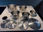 Gebruikte Sola pannenset, Huis en Inrichting, Keuken | Potten en Pannen, Ophalen, Gebruikt, Rvs, Pannenset