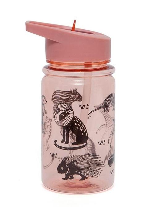 Drinkfles Drinkbeker Beker Dieren Roze Petit Monkey, Diversen, Schoolbenodigdheden, Nieuw, Ophalen of Verzenden