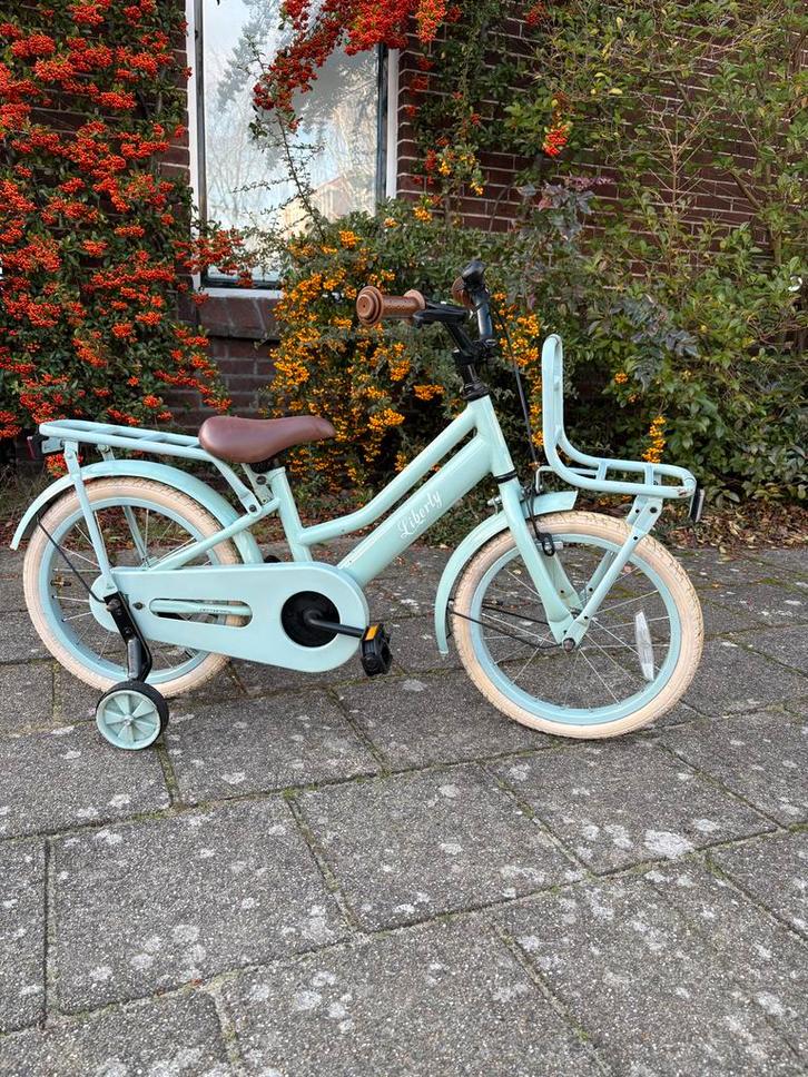 Cortego Liberty kinderfiets / meisjesfiets groen 16 inch, Fietsen en Brommers, Fietsen | Meisjes, Zo goed als nieuw, 16 inch, Handrem