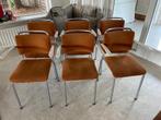 Gispen eetkamerstoelen 6 stuks, Ophalen, Gebruikt, Overige kleuren, Metaal
