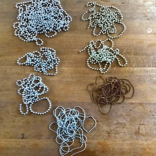 Decoratie kralenketting ketting zilver goud brons kralen 25m, Huis en Inrichting, Woonaccessoires | Overige, Nieuw, Ophalen of Verzenden