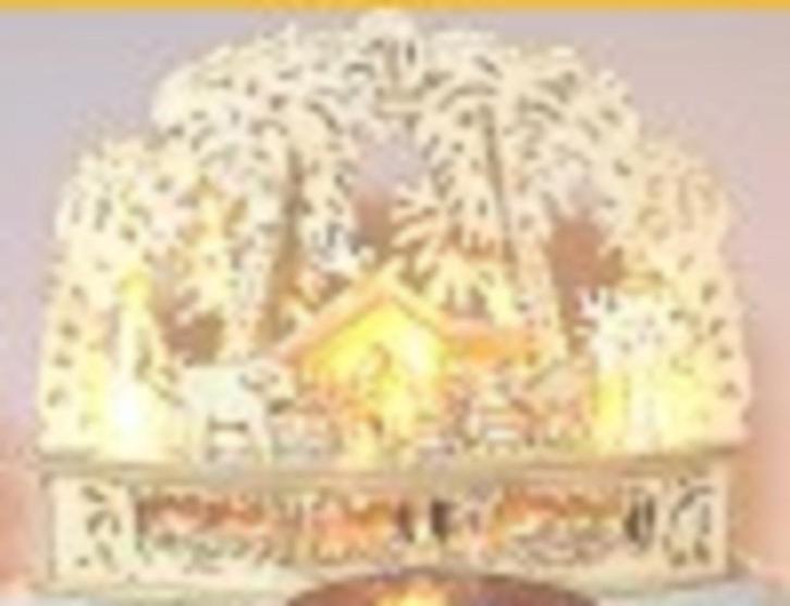 Bouwplaat lichtboog met stal en groep  LB33bb, Diversen, Kerst, Nieuw, Ophalen of Verzenden