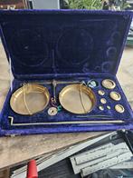 Vintage goudweegschaaltje compleet., Antiek en Kunst, Ophalen of Verzenden