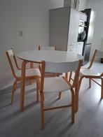 Ikea Skoghall plywood ronde tafel 4 stoelen eethoek compact, Huis en Inrichting, Ophalen, Gebruikt, Ikea, 4 tot 6 stoelen
