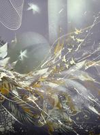 Schilderij – “Dans van de Nacht” 120x90 cm, Huis en Inrichting, Oorspronkelijke maker, Nieuw, Ophalen of Verzenden, Schilderij