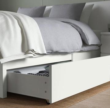 2 x IKEA Malm Bedlade - Wit - afbeelding 2
