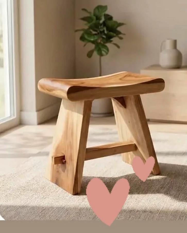 Suar krukje 50cm of 90cm, Huis en Inrichting, Krukjes, Nieuw, Hout, Ophalen