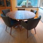 ronde houten (eiken) tafel, Huis en Inrichting, Tafels | Eettafels, Gebruikt, 150 tot 200 cm, Vijf personen of meer, 150 tot 200 cm