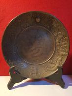antiek chinees bronzen bord bronze chinese plate, Ophalen of Verzenden