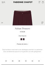 Fabienne Chapot, pantalon Nelsan, kleur Burgundy, mt 42, Kleding | Dames, Broeken en Pantalons, Verzenden, Zo goed als nieuw, Lang