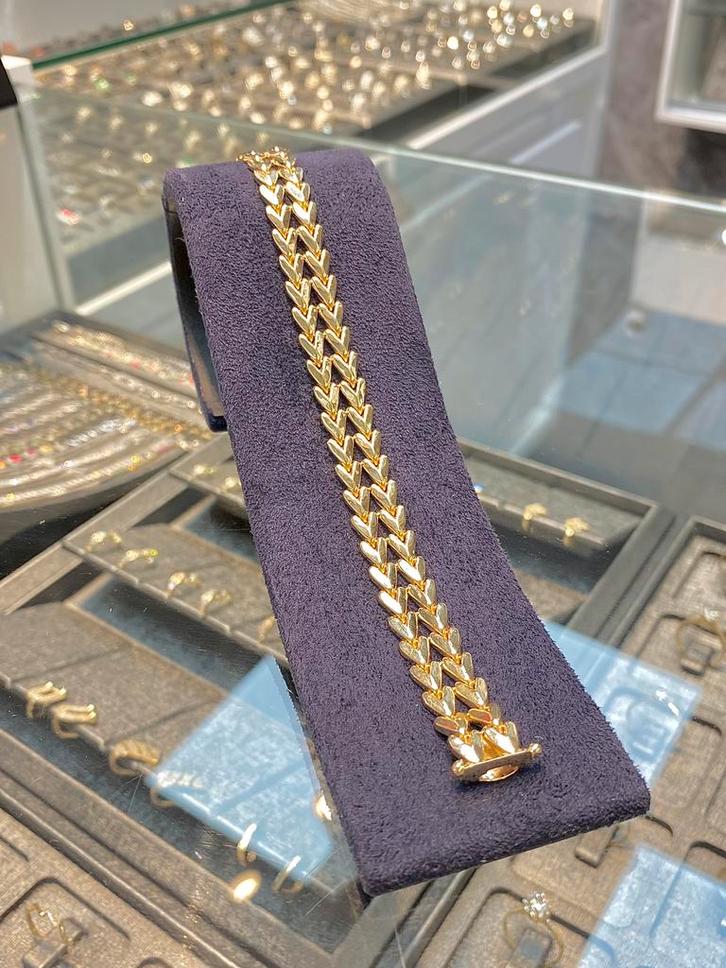 Luxe 14k Gouden Dames Armband, Sieraden, Tassen en Uiterlijk, Kettingen, Nieuw, Goud, Goud, Ophalen