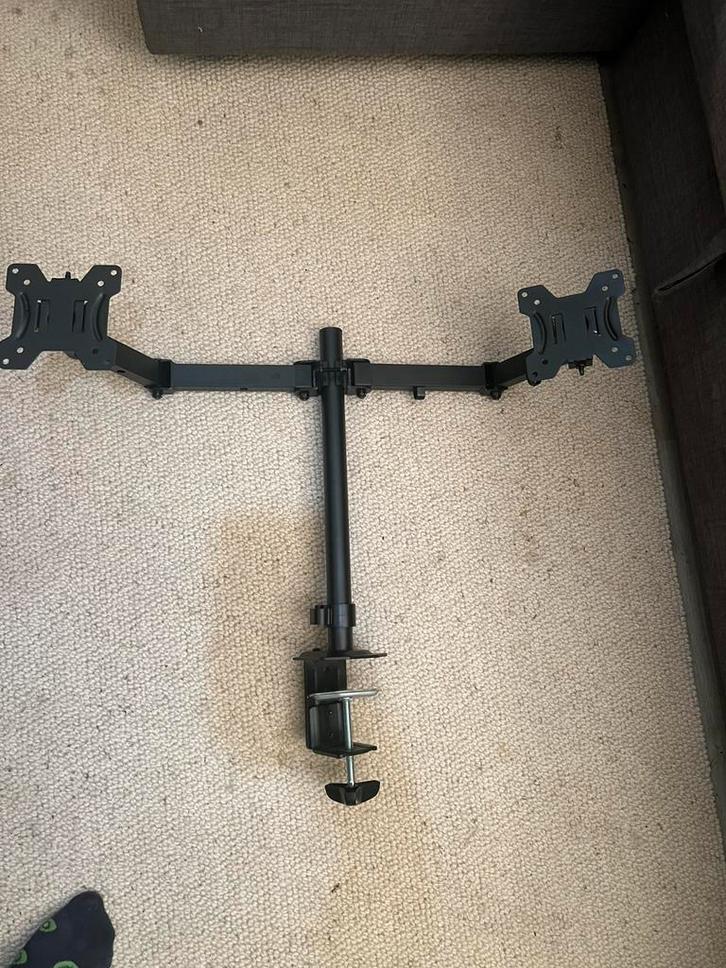 Dubbele monitorarm, Dual monitor stand, Computers en Software, Monitoren, Zo goed als nieuw, 60 Hz of minder, In hoogte verstelbaar