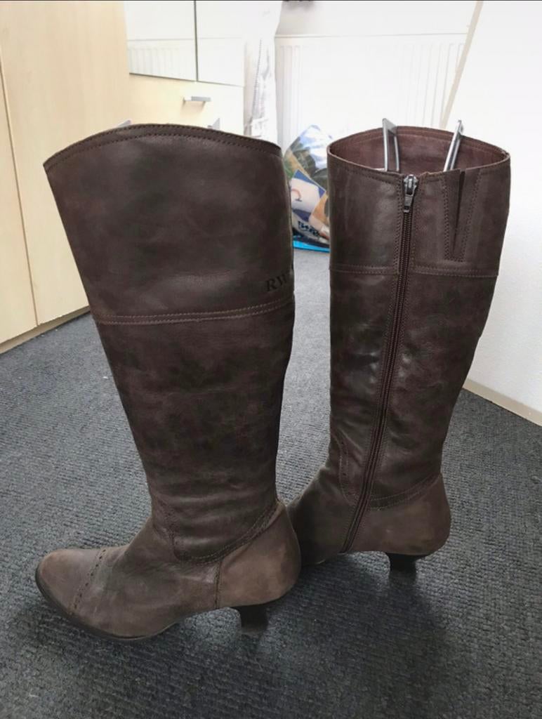 Donkerbruine laarzen van Riverwoods maat 38, Hoge laarzen, Bruin, Ophalen of Verzenden, Zo goed als nieuw