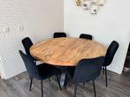 Ronde eettafel, 100 tot 150 cm, Rond, Ophalen of Verzenden, Zo goed als nieuw