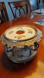 Prachtig Antiek Komfoortje / Rechaud – Tin & Aardewerk, Antiek en Kunst, Ophalen of Verzenden