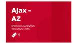 Ajax - AZ 18 Oktober, Tickets en Kaartjes, Eén persoon, Oktober