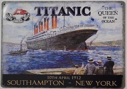 Titanic queen of the ocean reclamebord van metaal wandbord, Verzamelen, Merken en Reclamevoorwerpen, Nieuw, Reclamebord, Ophalen of Verzenden