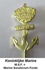 steekspeldje Koninklijke Marine, Marine Sanatorium Fonds, Ophalen of Verzenden, Marine, Nederland, Embleem of Badge