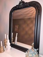 Grote zwarte barok spiegel met lichte beschadiging, Huis en Inrichting, Woonaccessoires | Spiegels, Gebruikt, 100 tot 150 cm, Ophalen of Verzenden