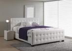 Boxsring-complete-set met voetbord Luxe-bed-AANBIEDING---, 210 cm, Ophalen of Verzenden, 180 cm, Stof