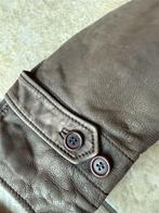 leren jas - ermenegildo zegna luxury leather jacket, Bruin, Ophalen of Verzenden, Zo goed als nieuw, Nvt