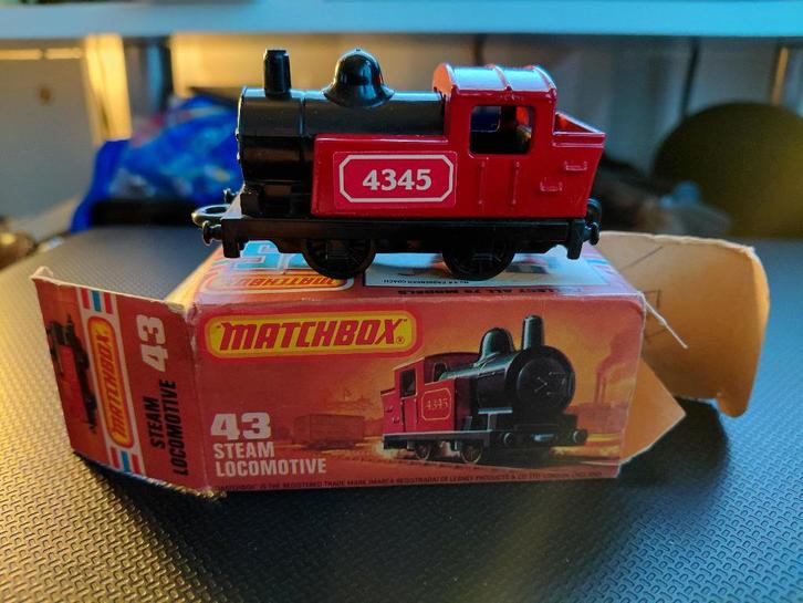 Matchbox 43e Stoomlocomotief Doos type "L", Hobby en Vrije tijd, Modelauto's | Overige schalen, Zo goed als nieuw, Overige typen