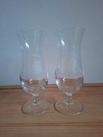 2 glazen gegraveerd wapen Rotterdam, Verzamelen, Glas en Borrelglaasjes, Ophalen, Nieuw, Overige typen