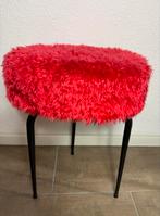 Vintage krukje jaren 60/70 - pluche zitting, Overige materialen, Gebruikt, P, P