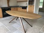 Eiken boomstamtafel Deens Ovaal eettafel massief | voorraad, Huis en Inrichting, Tafels | Eettafels, Ovaal, Nieuw, 200 cm of meer