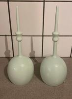 2 superleuke wijnglazen mintgroen strand tuin, Ophalen of Verzenden, Glas, Overige stijlen, Glas of Glazen