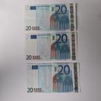 20 euro biljetten 2002 1x Slowakije 2x Italië, Postzegels en Munten, Bankbiljetten | Europa | Eurobiljetten, Ophalen of Verzenden
