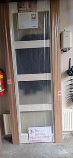 Opdek deur met satin veiligheidsglas, Doe-het-zelf en Verbouw, Ophalen, 80 tot 100 cm, 215 cm of meer, Binnendeur