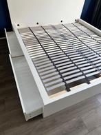 IKEA 180 x 200 Bed met opbergruimte, Ophalen, Gebruikt, Wit, Tweepersoons