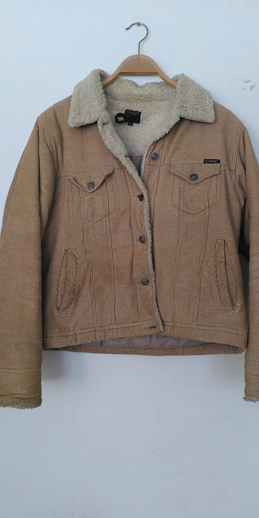 Kek beige ribfluweel jasje, Cars, gevoerd, knopen, kraag, L, Kleding | Heren, Jassen | Winter, Gedragen, Maat 52/54 (L), Beige
