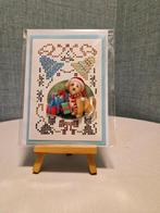 Kaartje hobbydots sparkles kerst hondje met muts en pakjes, Ophalen of Verzenden, Nieuw, Kerst