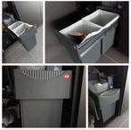 Hailo tandem prullenbak (inbouw) 2x 15 liter 30 liter grijs, Ophalen, Kunststof, Gebruikt, 20 tot 30 liter