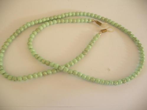 Een mooie Lange Turquoise edelstenen Brillen ketting, Sieraden, Tassen en Uiterlijk, Antieke sieraden, Ketting, Overige materialen