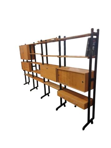 Vintage XXL wandsysteem simplalux mid century  beschikbaar voor biedingen