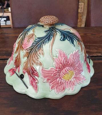 Antieke Art Nouveau hangbloempot in majolica-ca1900-Topstaat beschikbaar voor biedingen