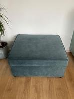 Logeerbed/hocker Brady velvet petrol, Huis en Inrichting, Banken | Voetenbanken en Poefen, Ophalen, Vierkant, 75 tot 100 cm, Zo goed als nieuw